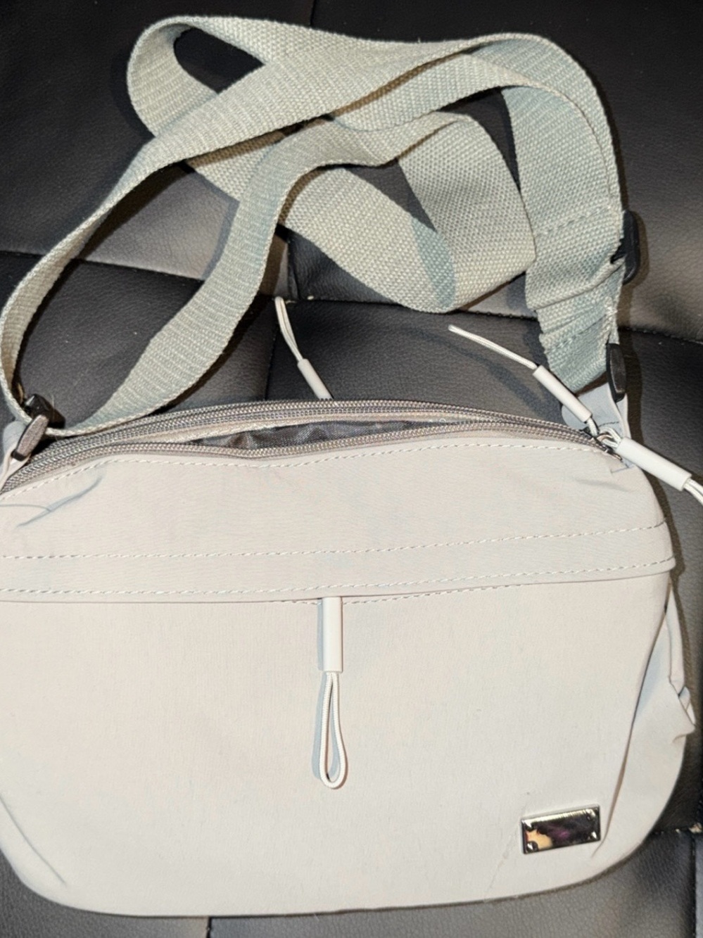 Light Gray Crossbody Bag - Minimalist Everyday Carry